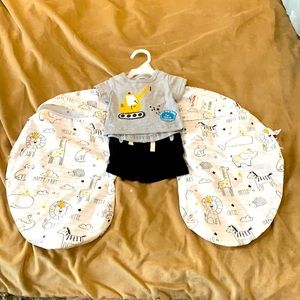 Newborn outfit and boppy cover